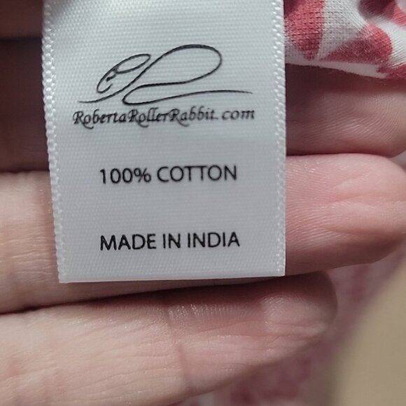 Roberta Roller Rabbit Size XS Brick Red & White Geometric Pattern Blouse - Picture 11 of 13